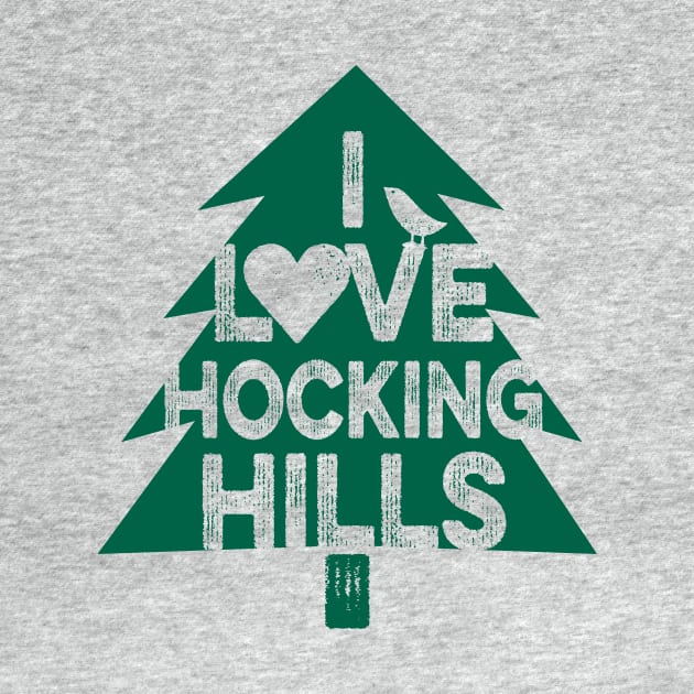 Hocking Hills Love Tree Green by ilovehockinghills